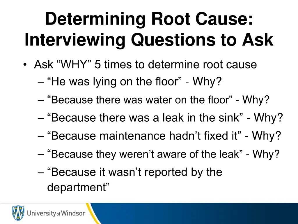 determining root cause interviewing questions