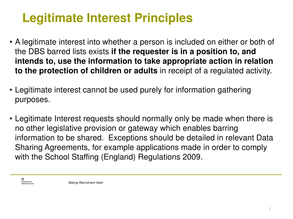 legitimate interest principles