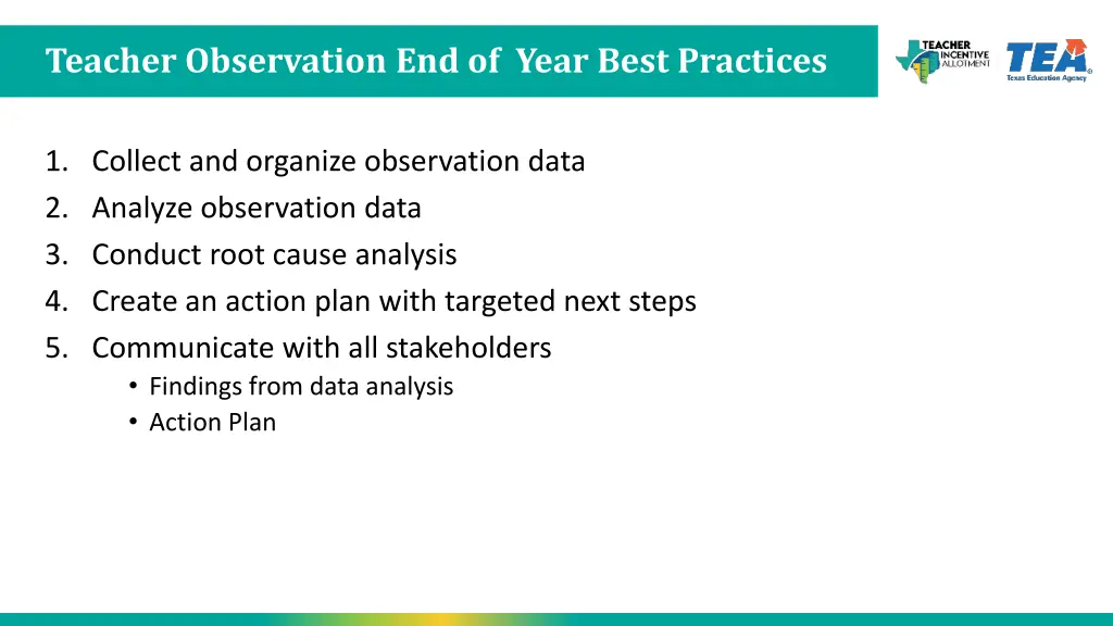 teacher observation end of year best practices