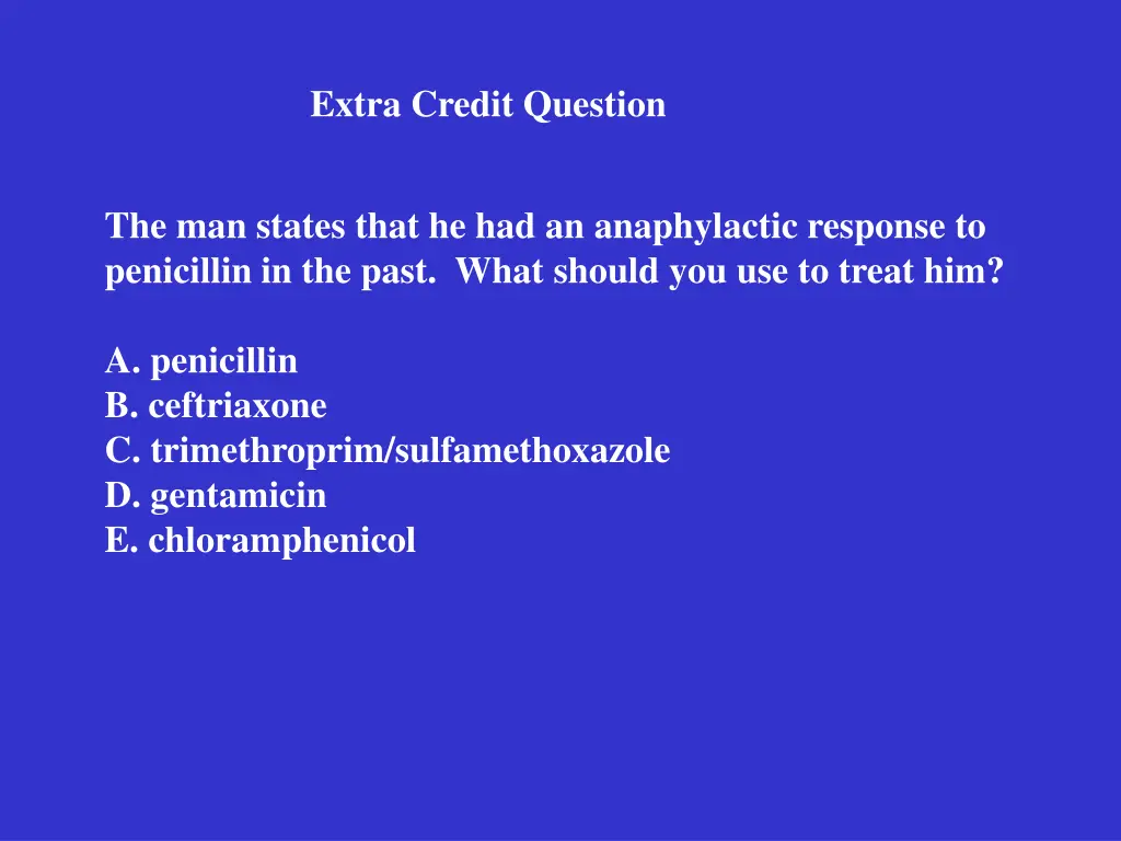 extra credit question