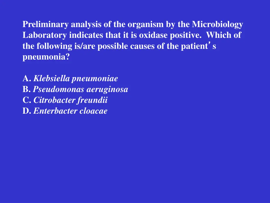 preliminary analysis of the organism