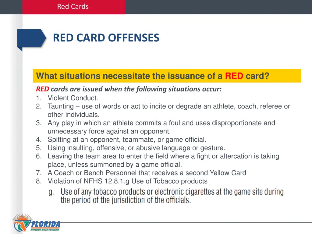 red cards