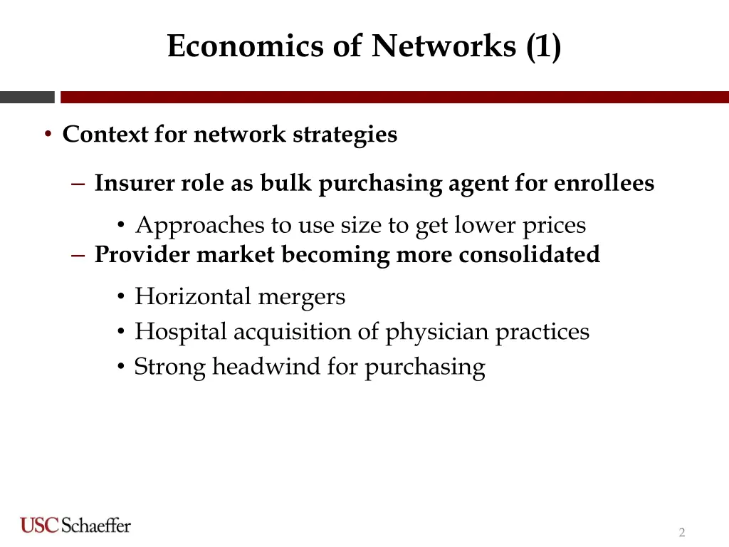 economics of networks 1