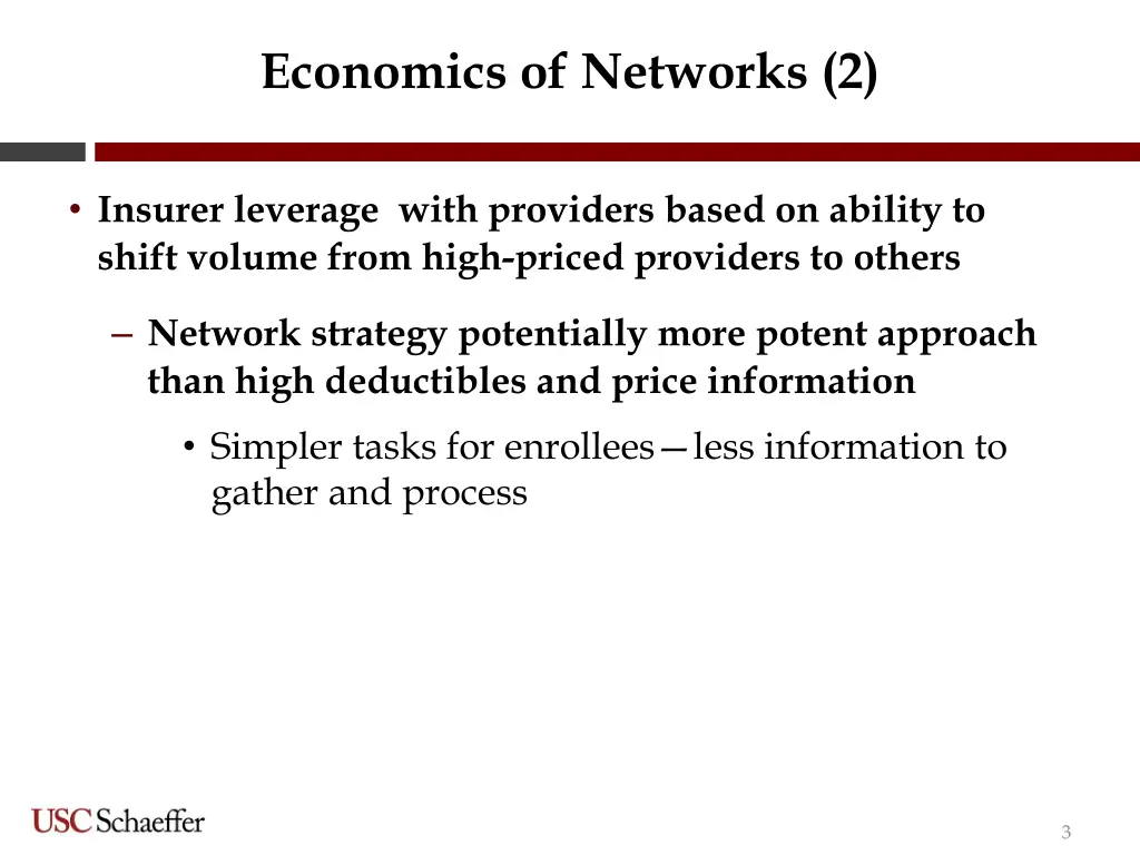 economics of networks 2