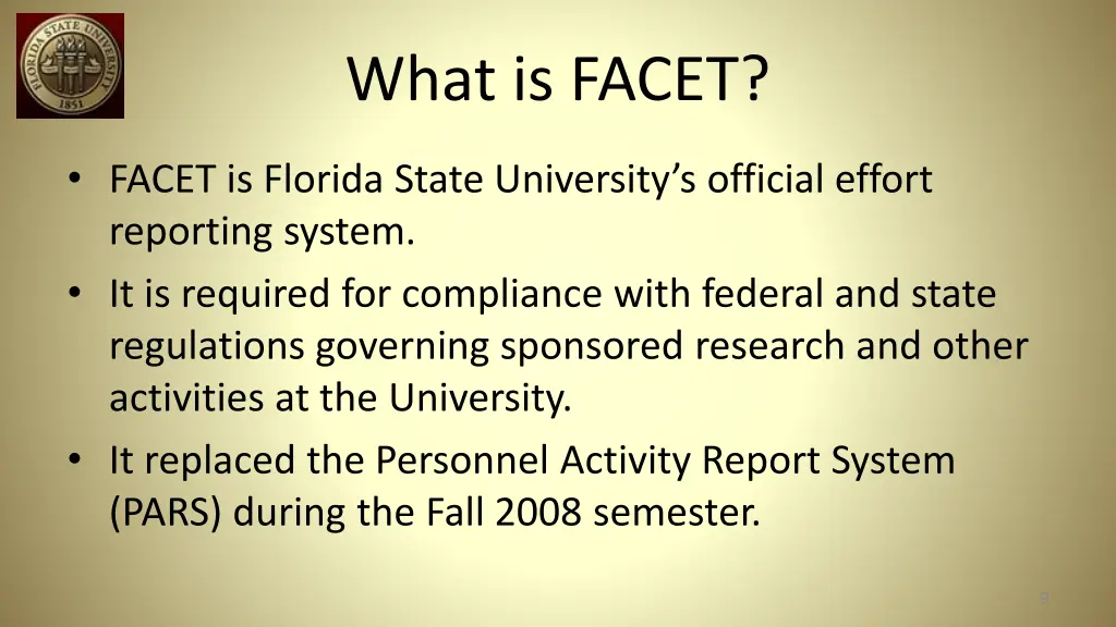 what is facet