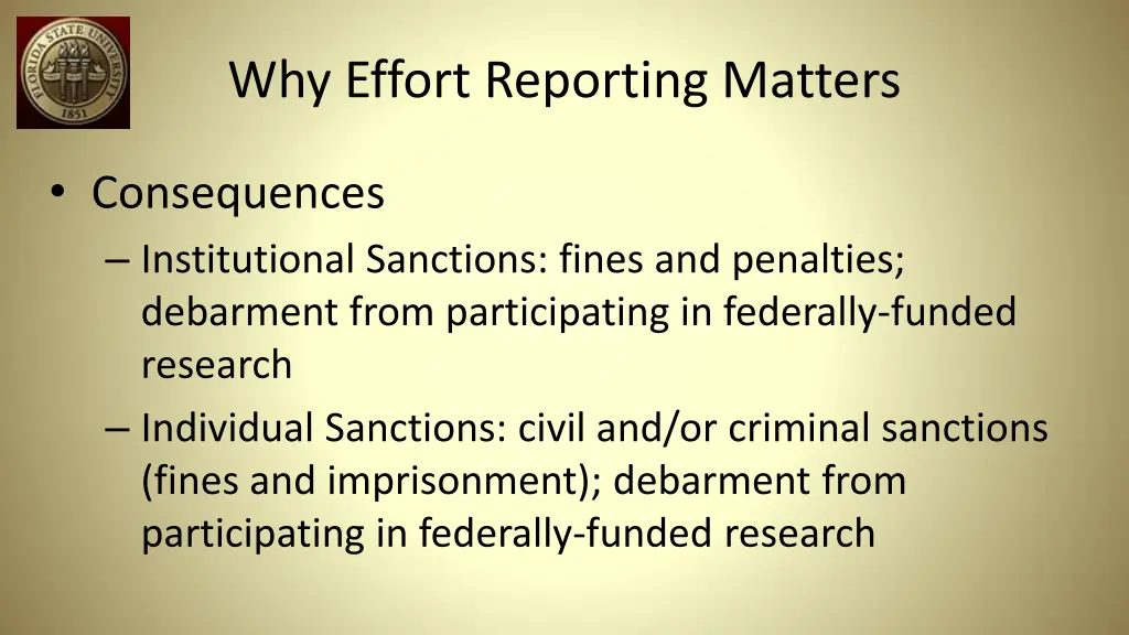 why effort reporting matters 1