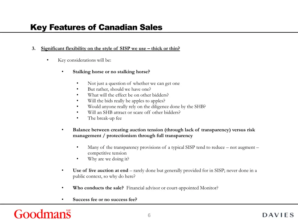 key features of canadian sales 1