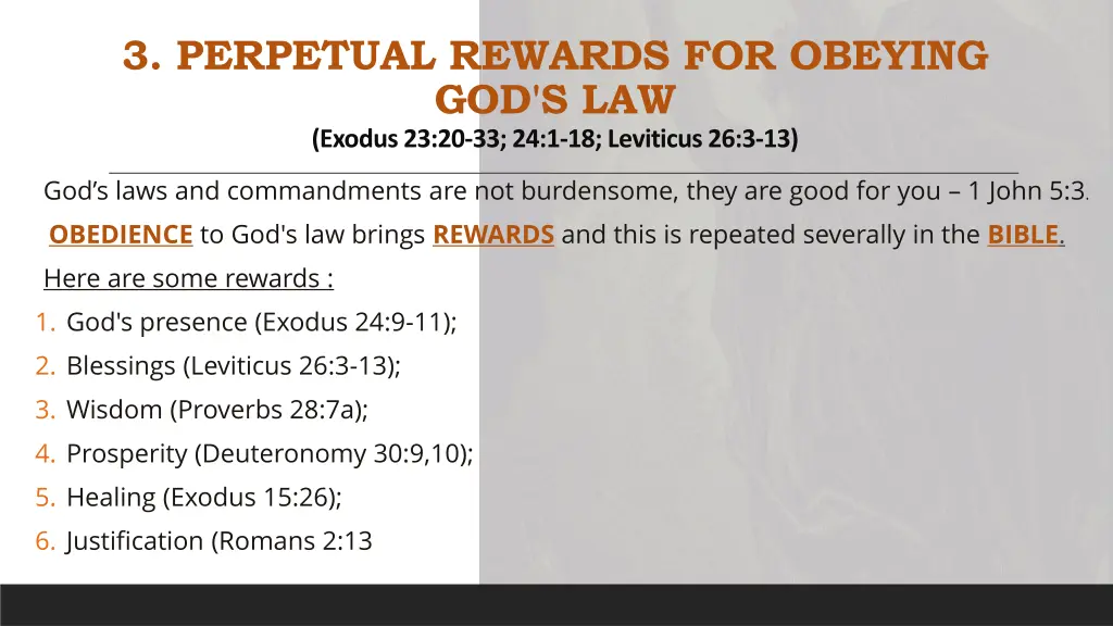 3 perpetual rewards for obeying god s law exodus