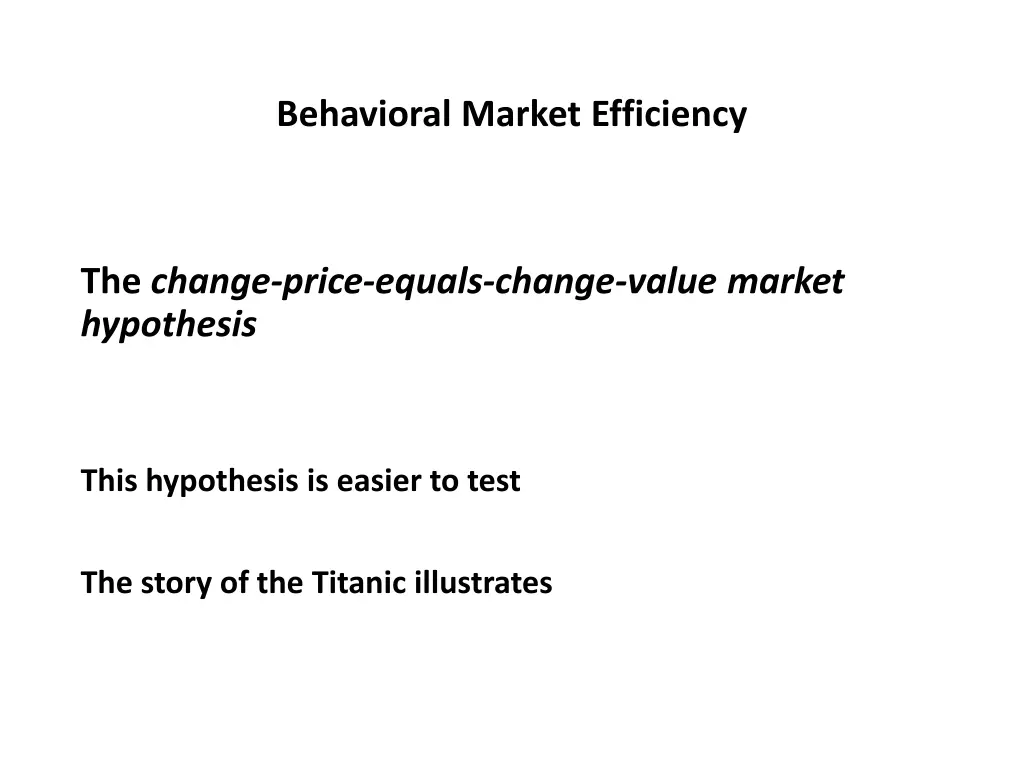 behavioral market efficiency 11