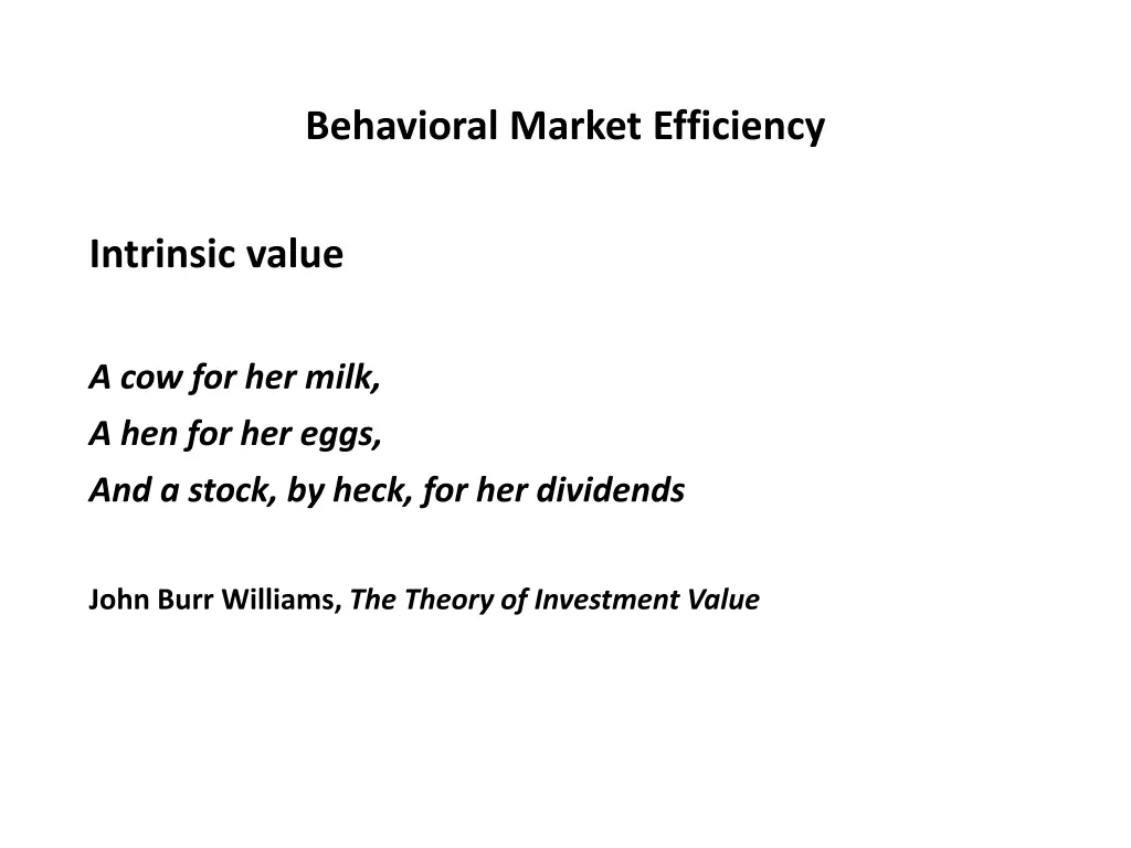 behavioral market efficiency 4