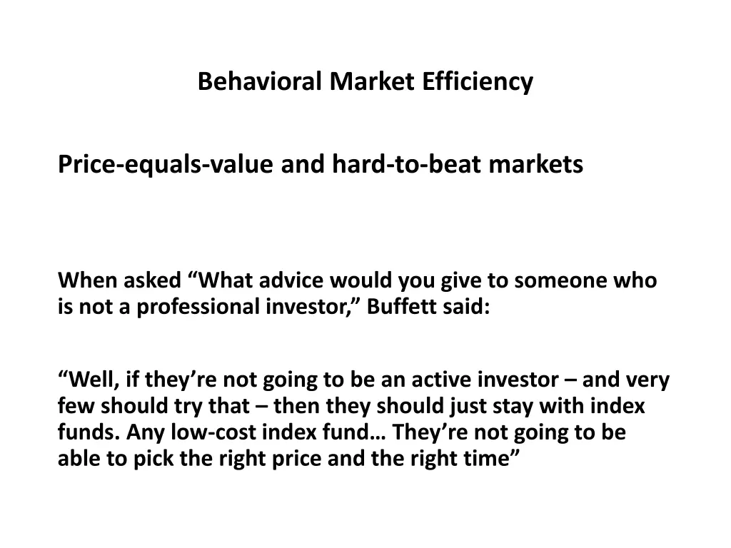 behavioral market efficiency 8