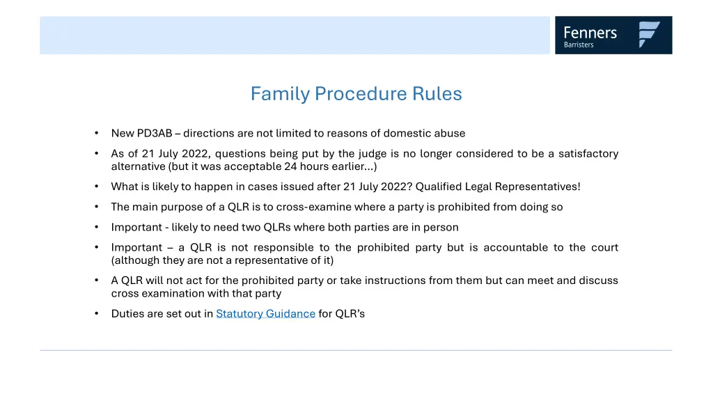 family procedure rules