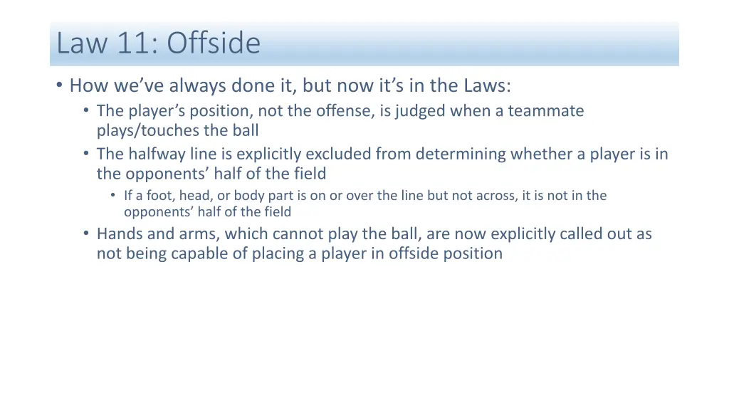 law 11 offside