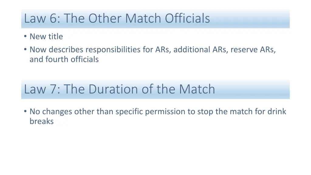 law 6 the other match officials