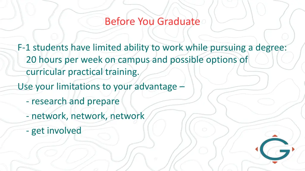 before you graduate