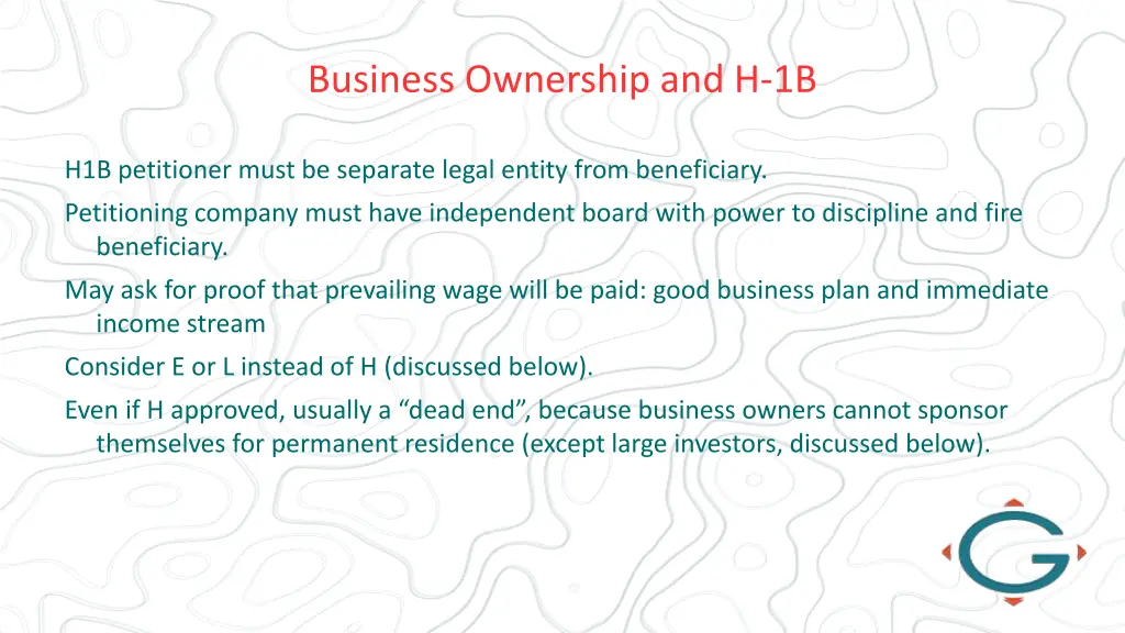 business ownership and h 1b