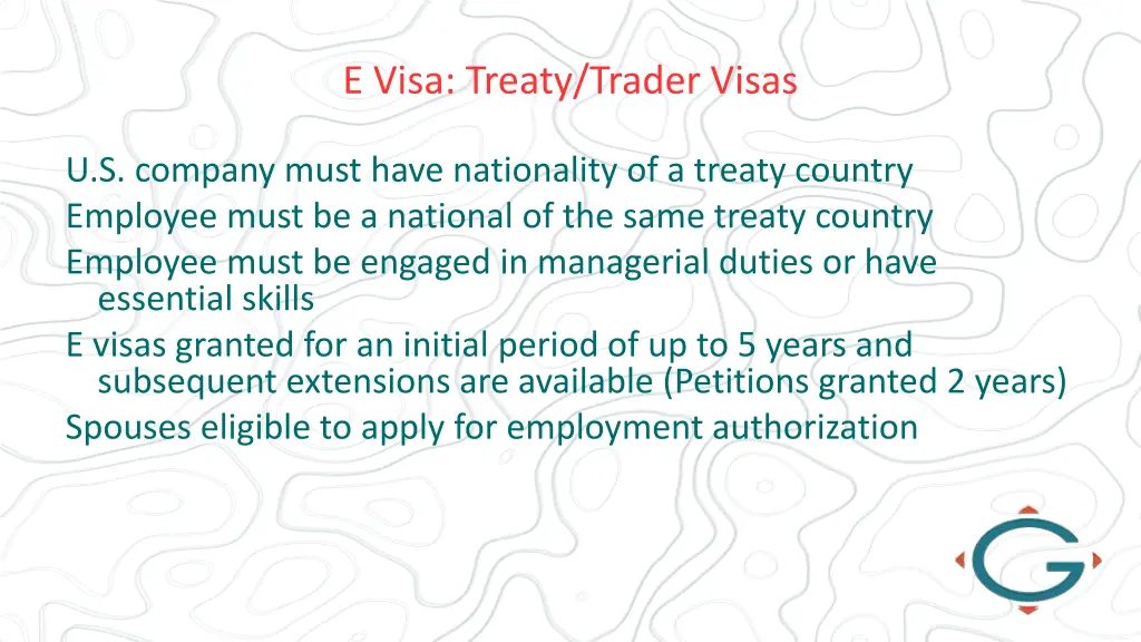 e visa treaty trader visas