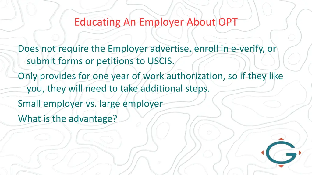 educating an employer about opt