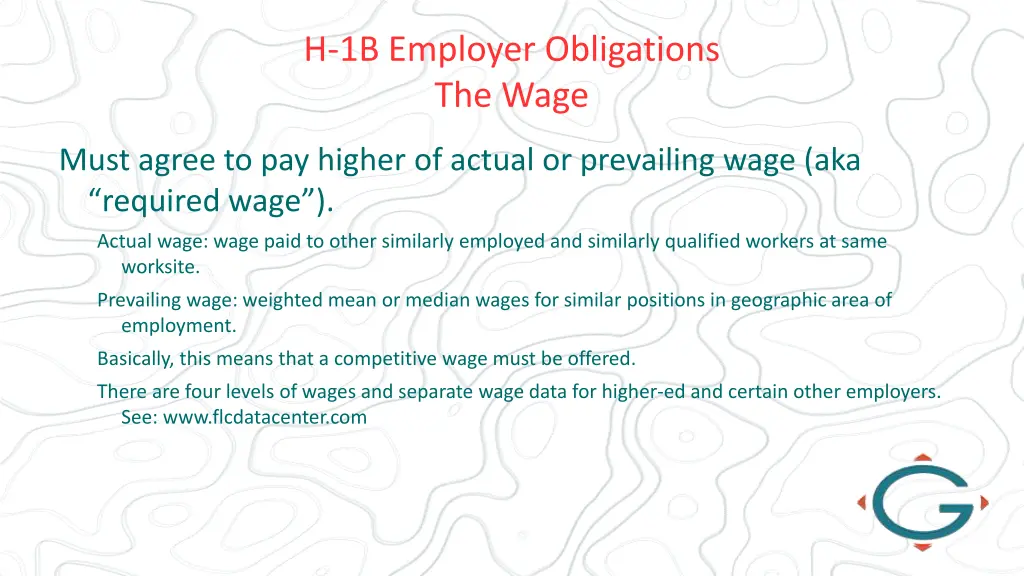 h 1b employer obligations the wage