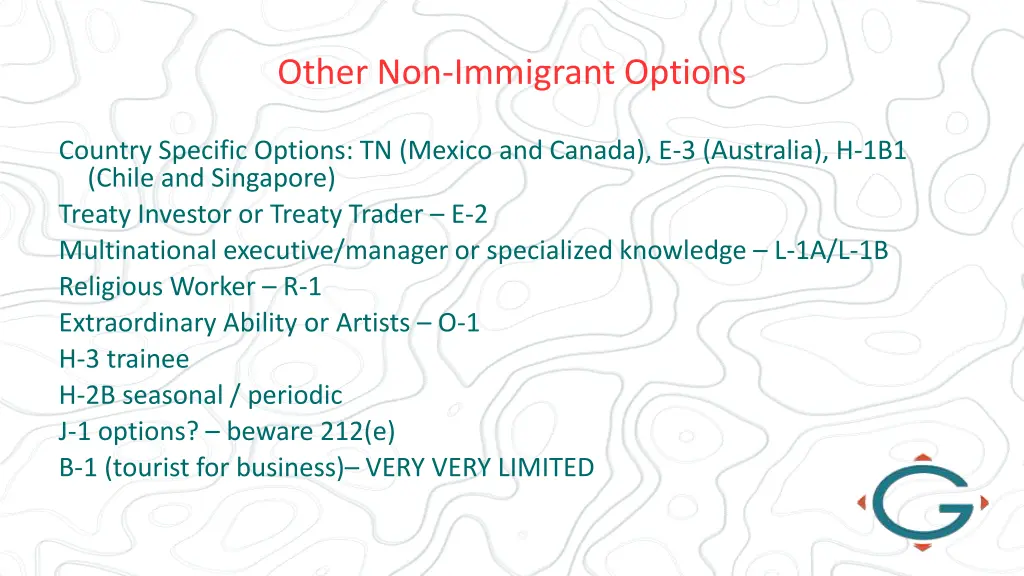 other non immigrant options