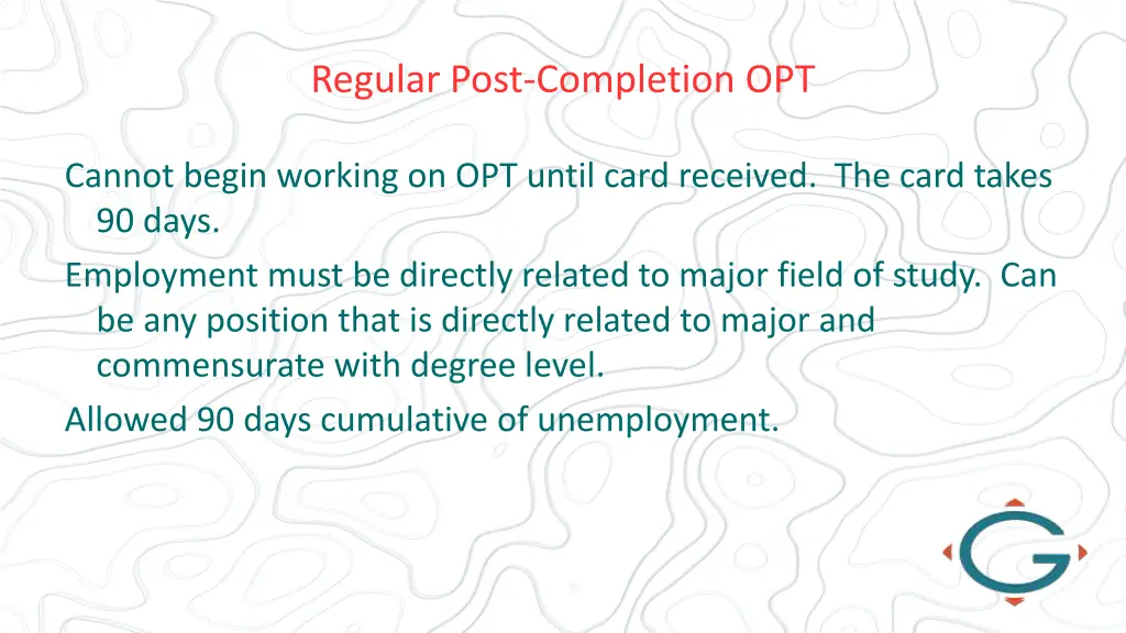 regular post completion opt 1