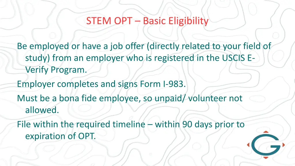 stem opt basic eligibility