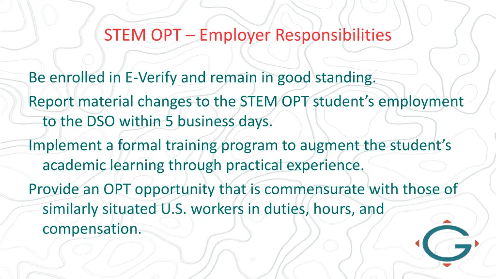 stem opt employer responsibilities