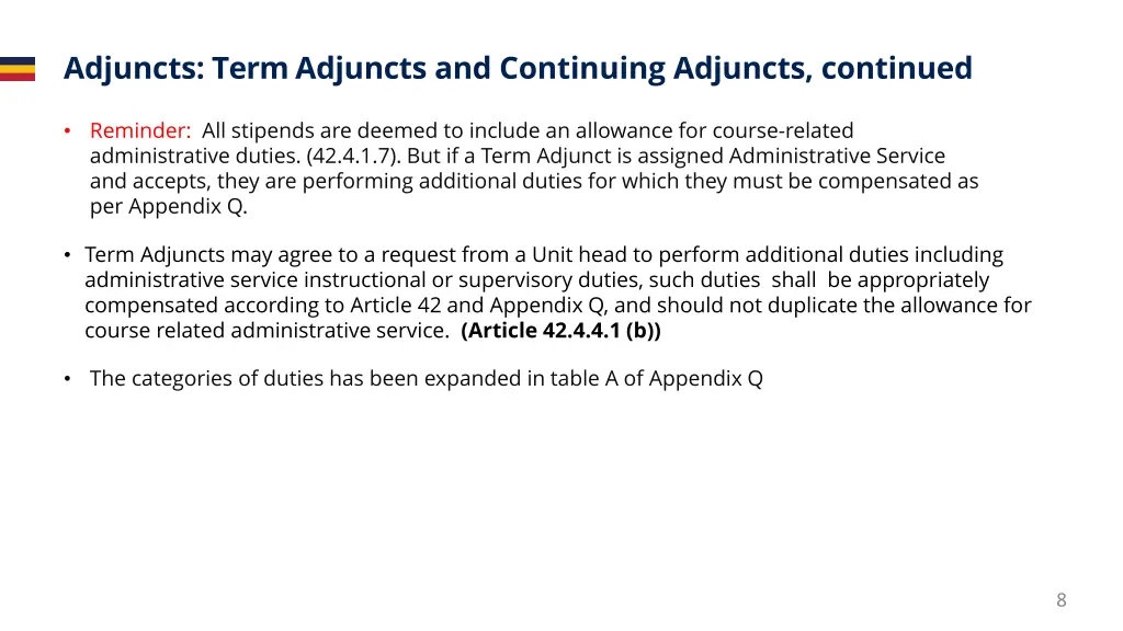 adjuncts term adjuncts and continuing adjuncts 2