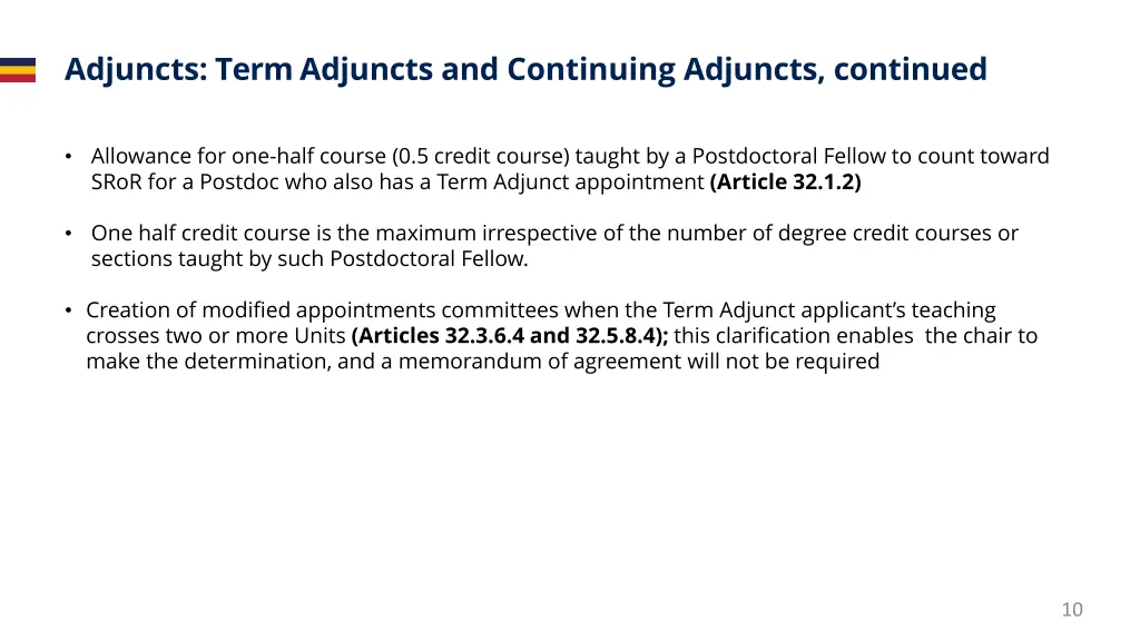 adjuncts term adjuncts and continuing adjuncts 4