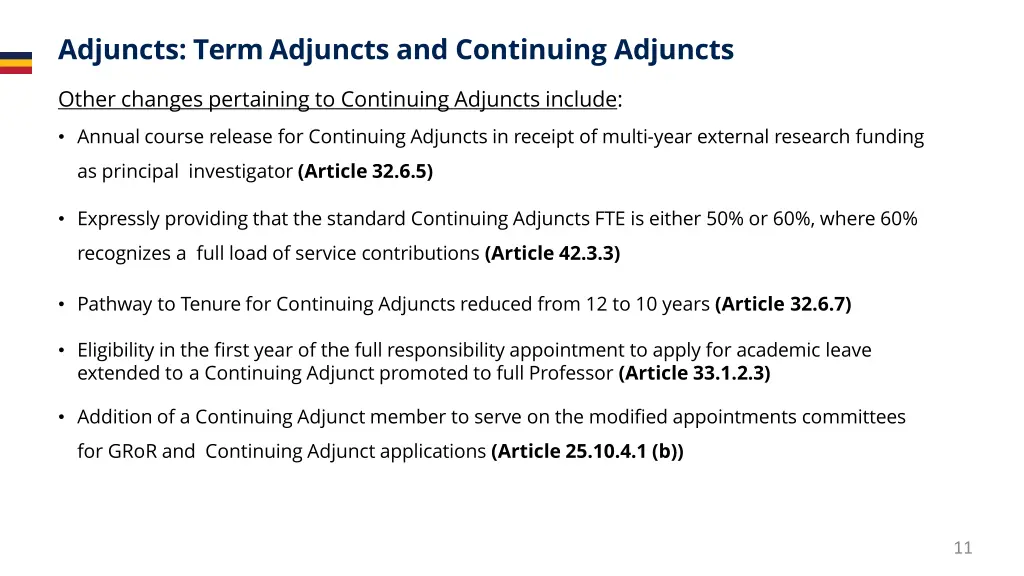 adjuncts term adjuncts and continuing adjuncts 5