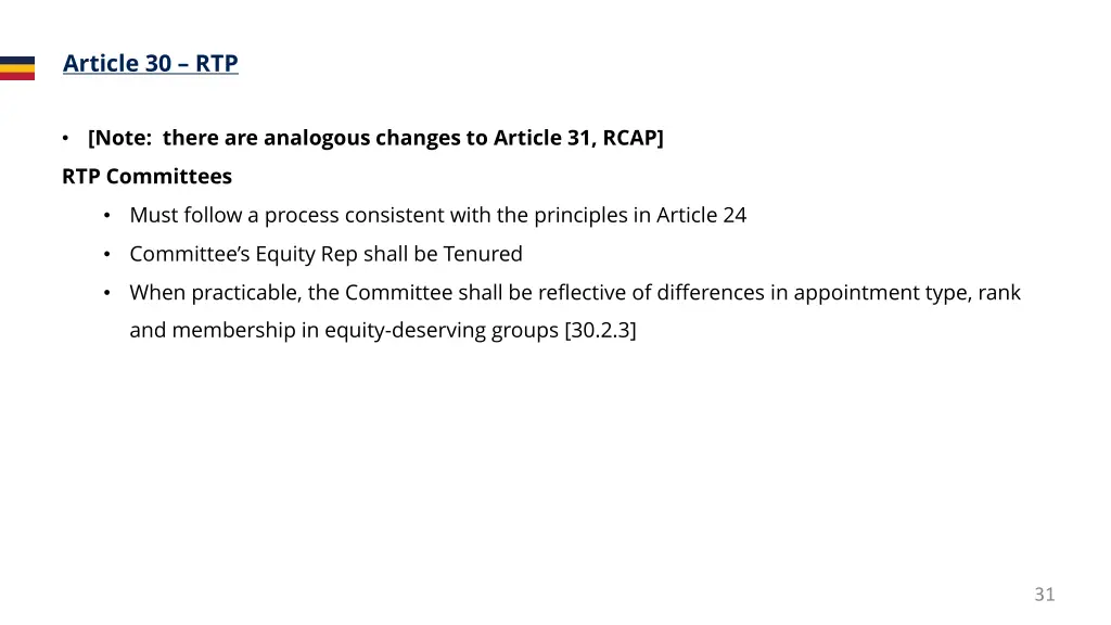 article 30 rtp