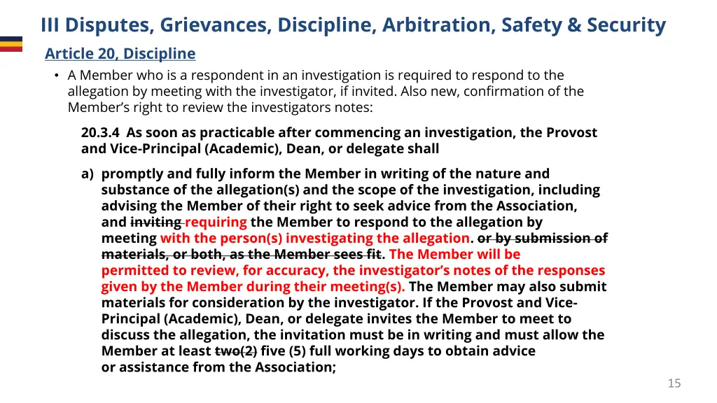 iii disputes grievances discipline arbitration 1