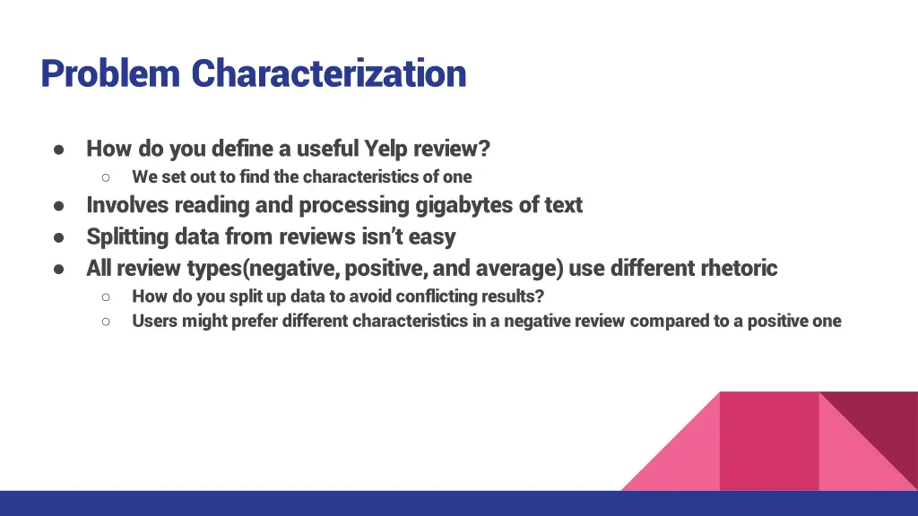 problem characterization