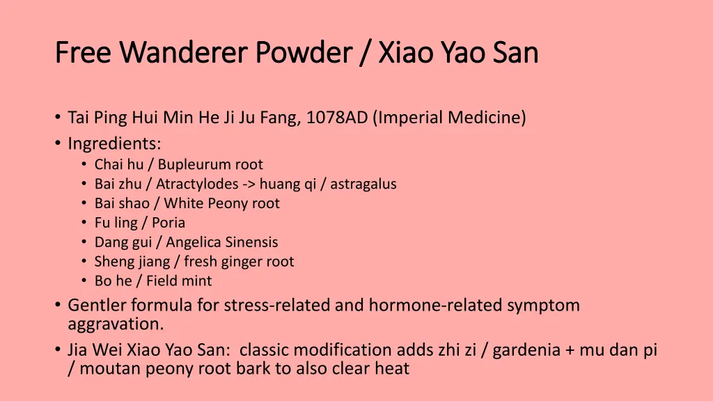 free wanderer powder xiao yao san free wanderer