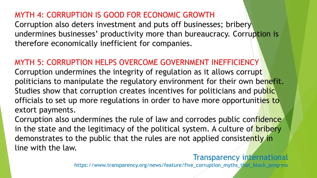 myth 4 corruption is good for economic growth