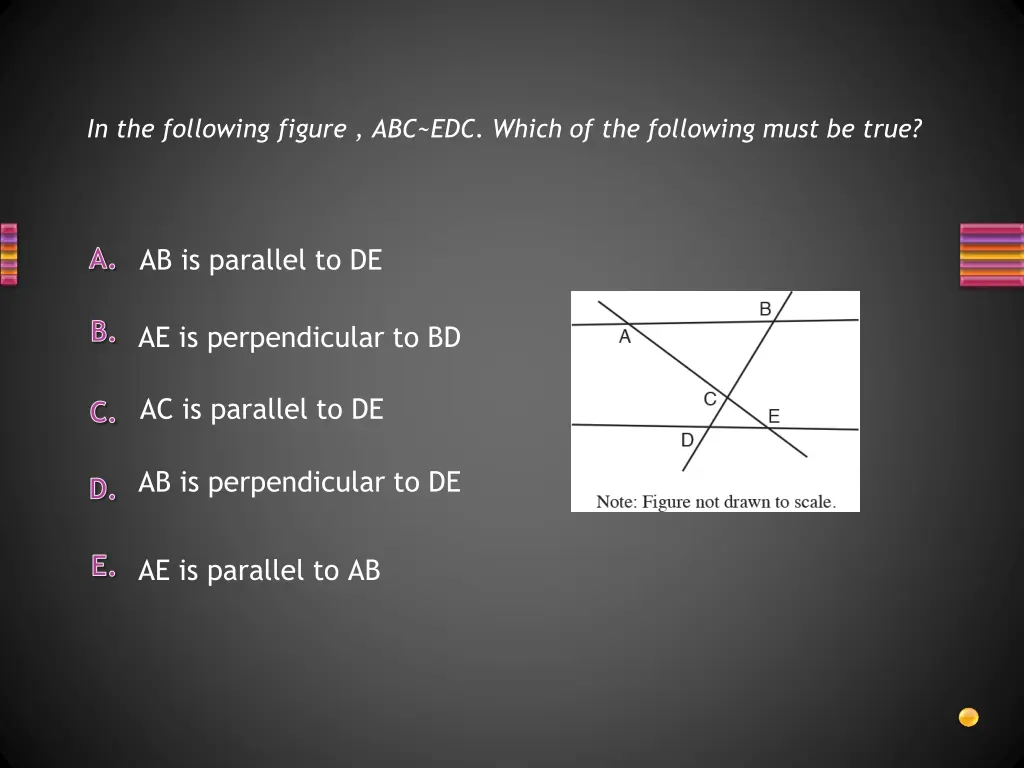 in the following figure abc edc which