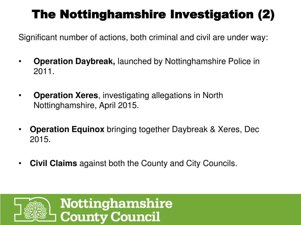 the nottinghamshire investigation 1