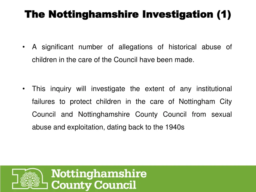 the nottinghamshire investigation