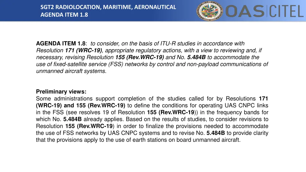 sgt2 radiolocation maritime aeronautical agenda 2