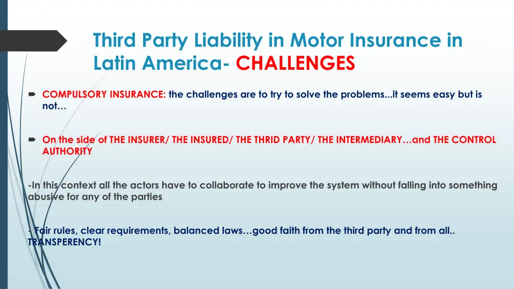 third party liability in motor insurance in latin 14