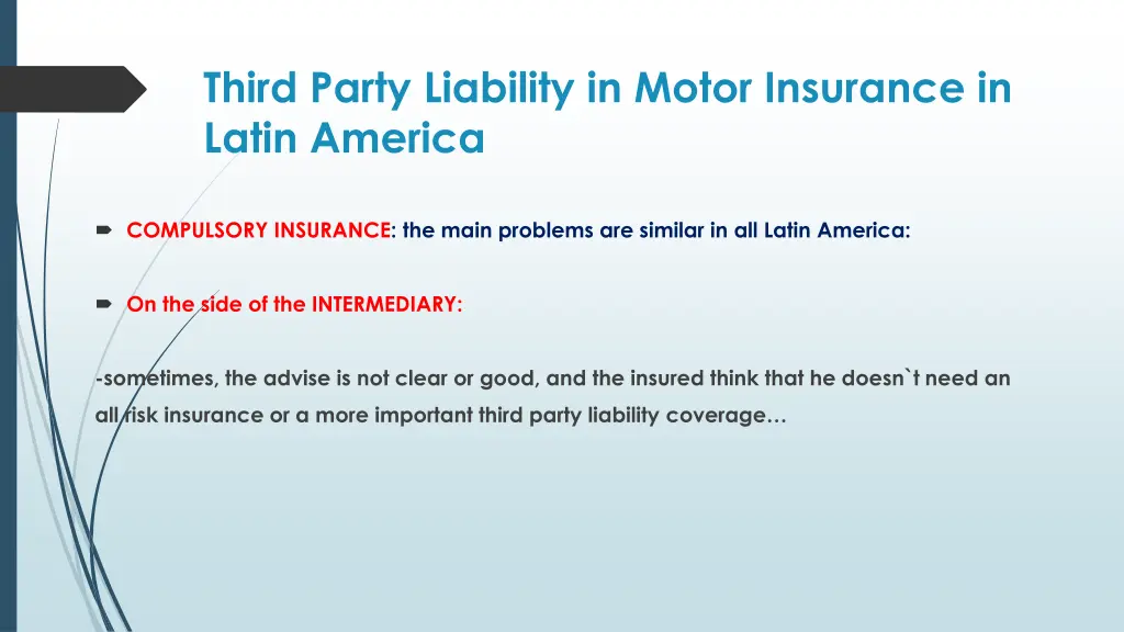 third party liability in motor insurance in latin 9