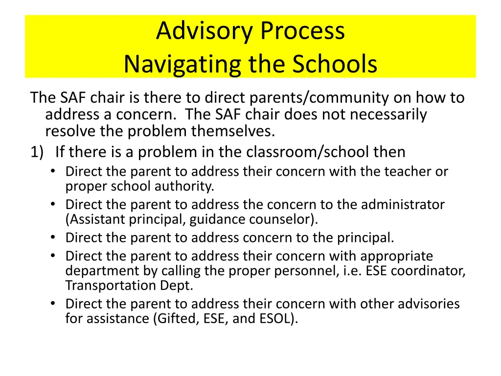 advisory process navigating the schools