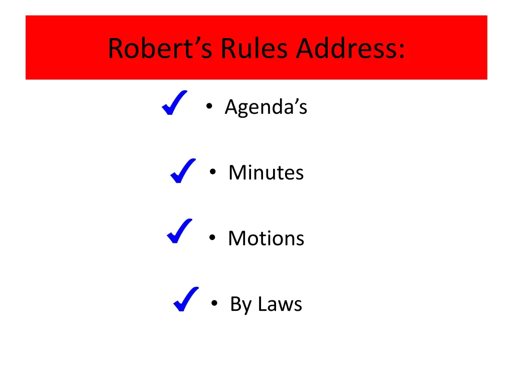 robert s rules address