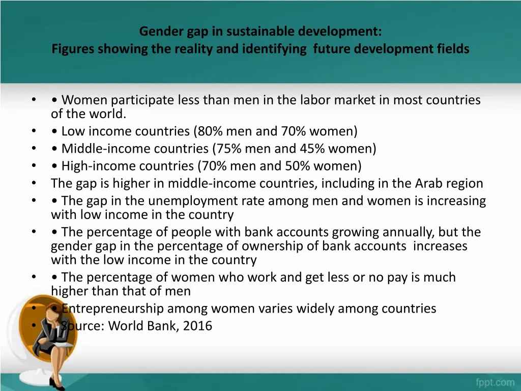 gender gap in sustainable development figures