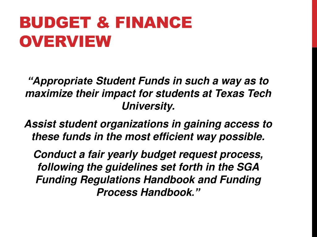 budget finance overview 1