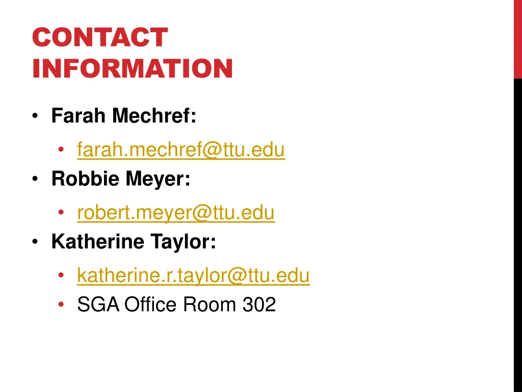 contact information