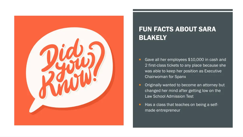 fun facts about sara blakely