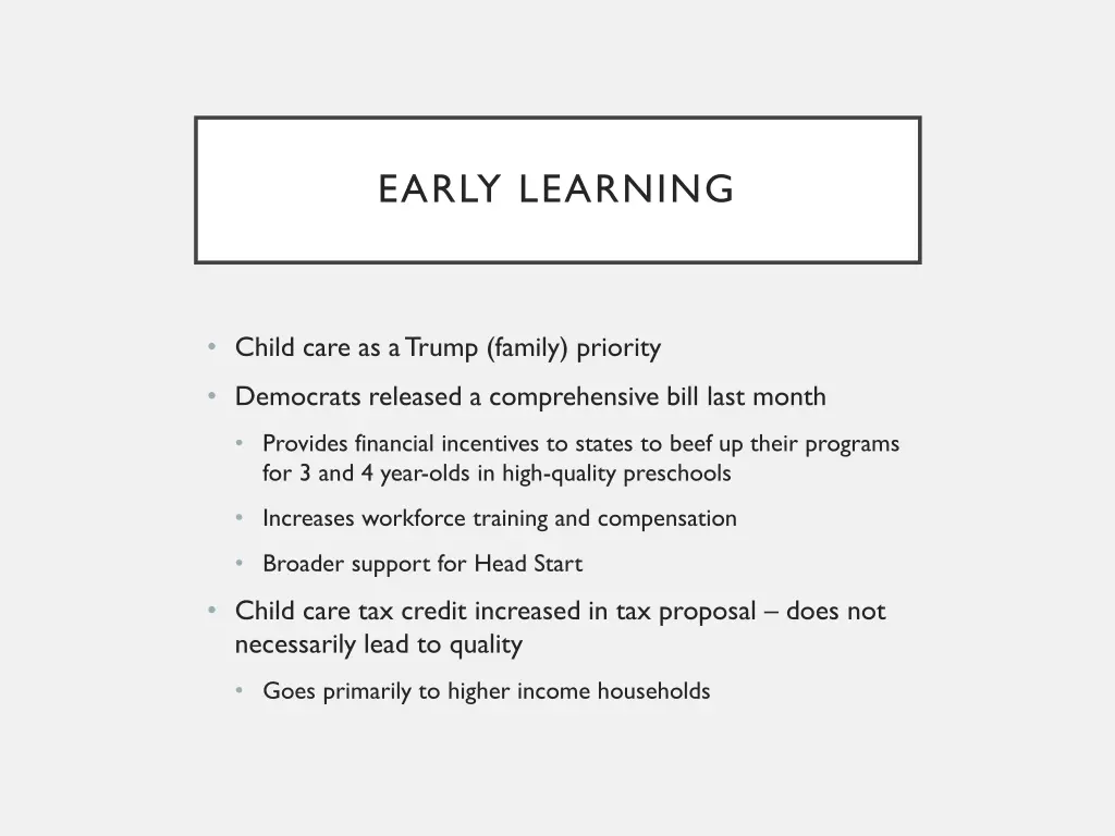 early learning