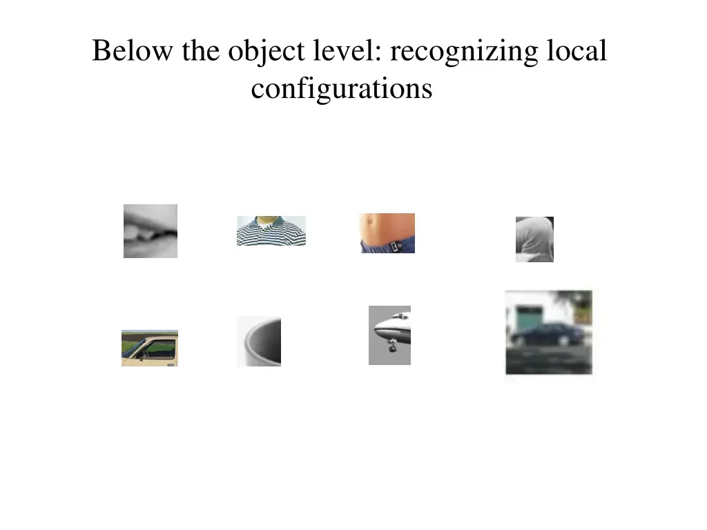 below the object level recognizing local