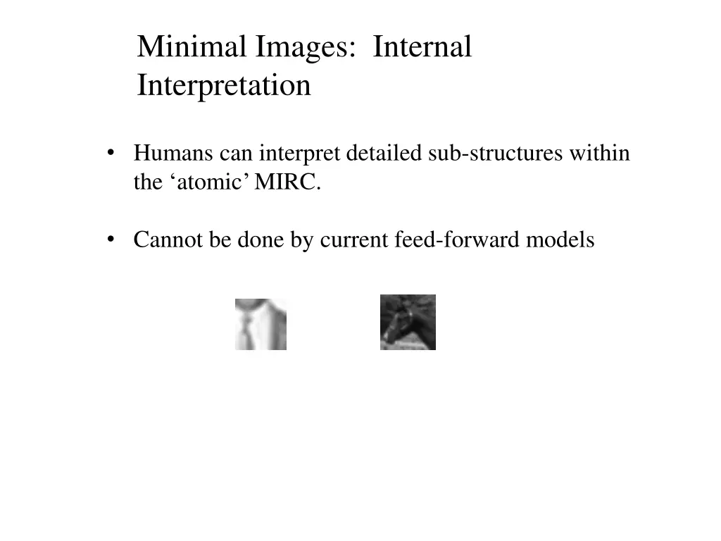 minimal images internal interpretation